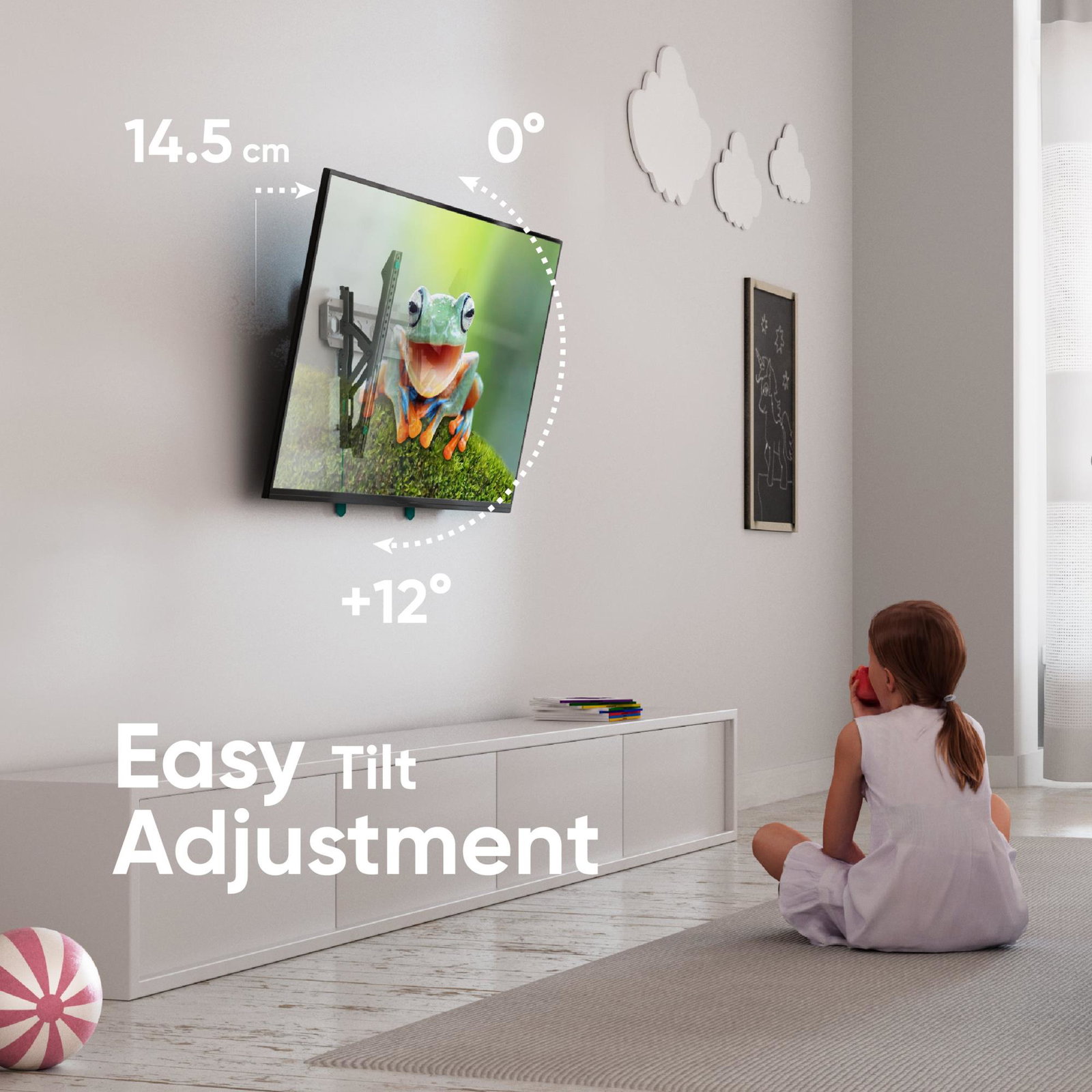 TV SET ACC WALL MOUNT /32-70/BLACK/WHITE TM5-BW ONKRON
