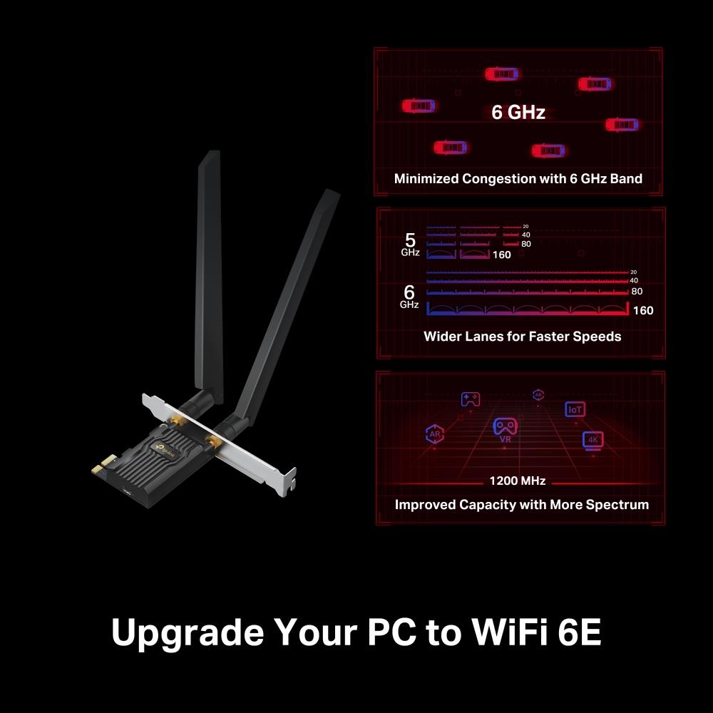 WRL ADAPTER 5400MBPS WI-FI 6E/ARCHER TXE72E TP-LINK