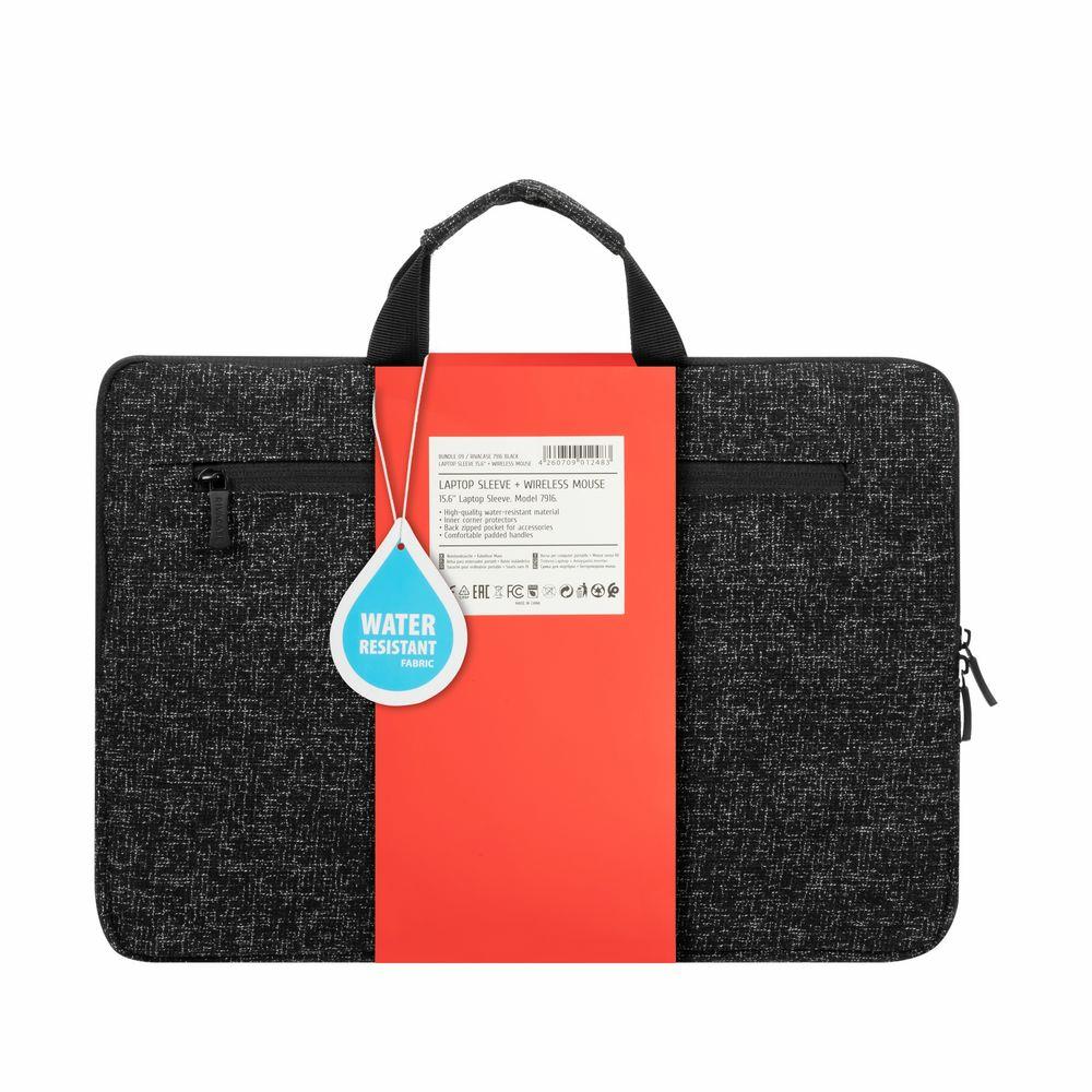 NB SLEEVE ANVIK 15.6 + MOUSE/7916 BLACK RIVACASE