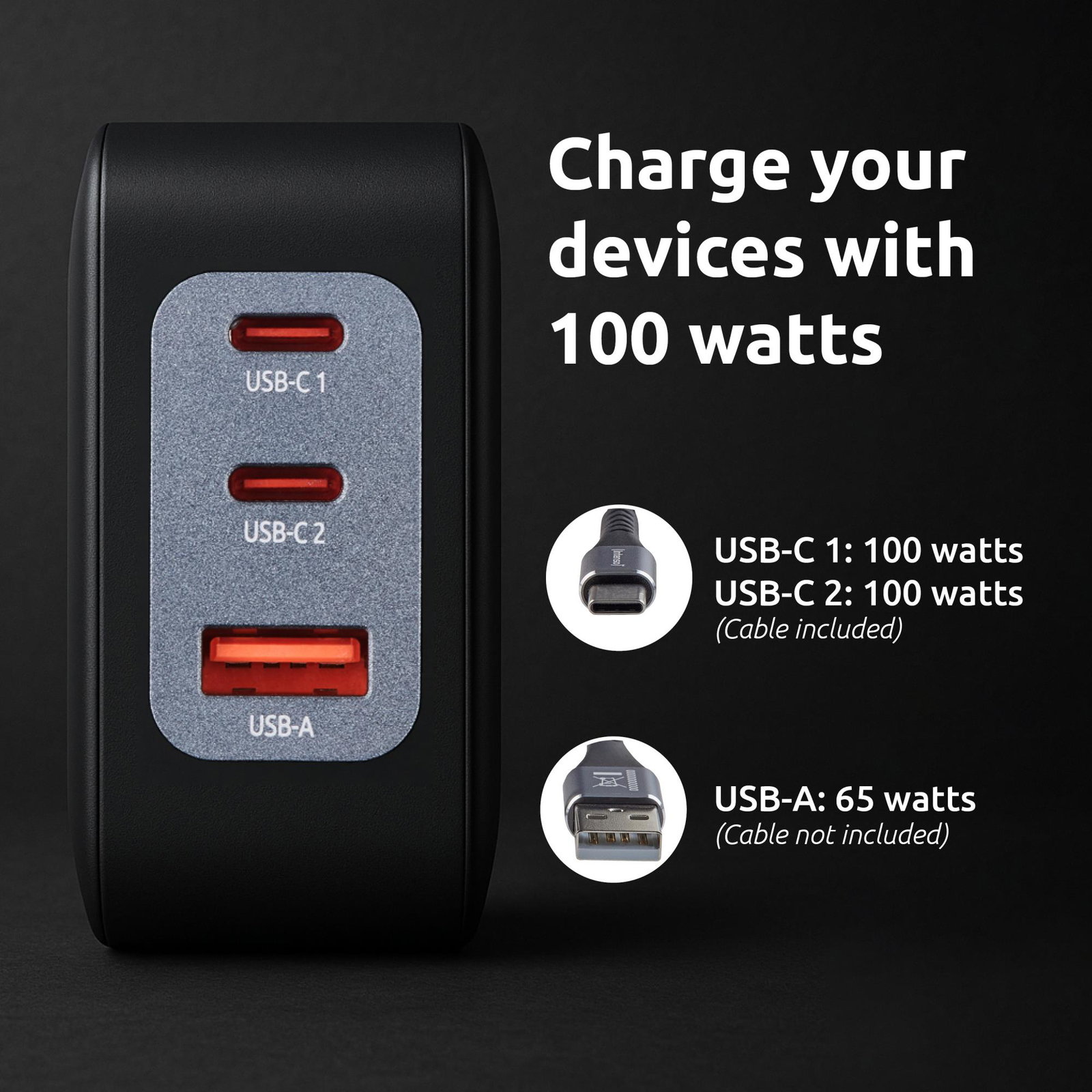 POWER ADAPTER USB-C GAN +C520C/7810010 INTENSO