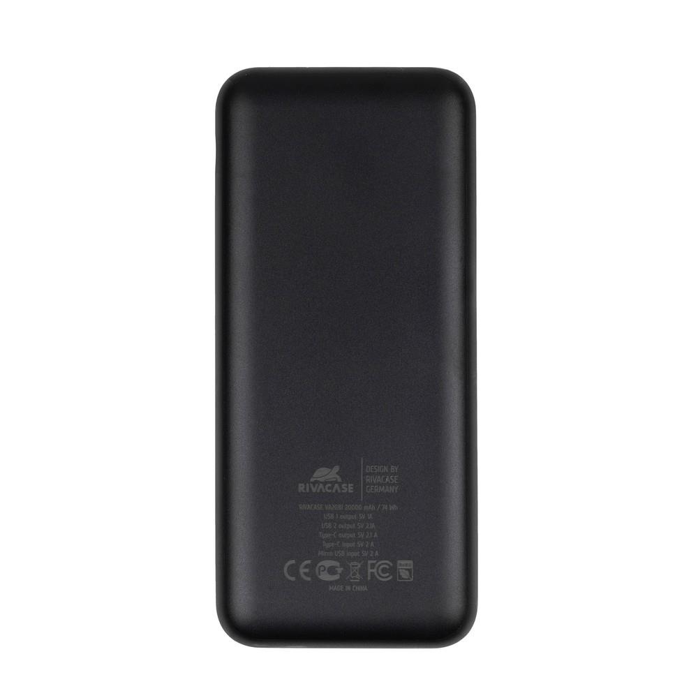 POWER BANK USB 20000MAH/VA2081 BLACK RIVACASE