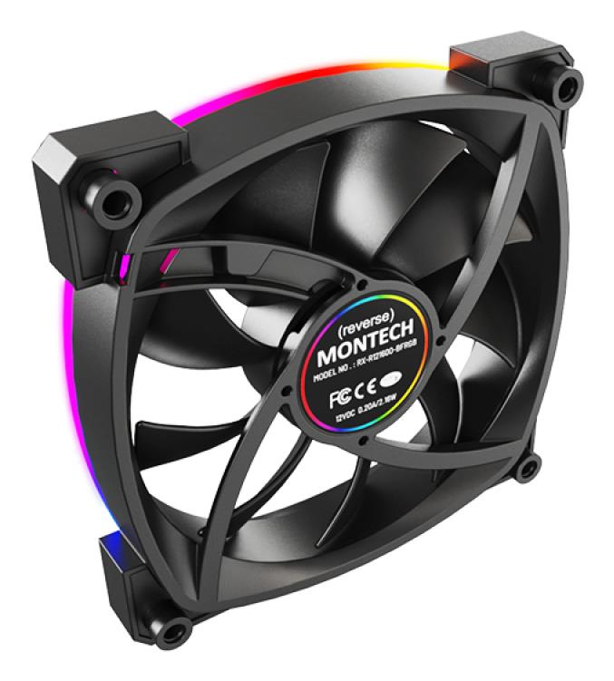 CASE FAN 120MM/RX120 PWM BLACK 3 IN 1 MONTECH