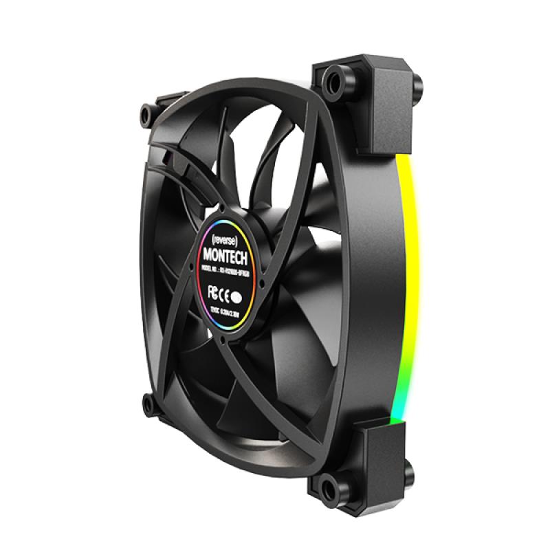 CASE FAN 120MM/RX120 PWM BLACK 3 IN 1 MONTECH