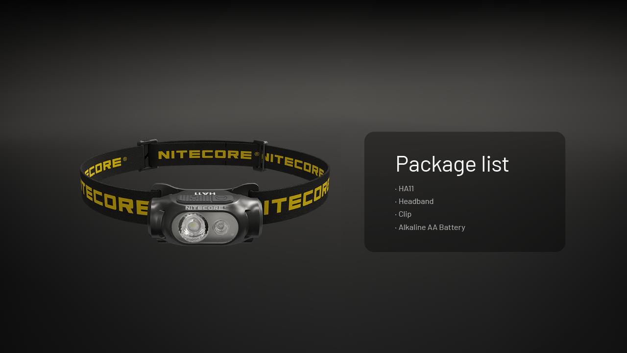 HEADLAMP H SERIES 240 LUMENS/HA11 NITECORE