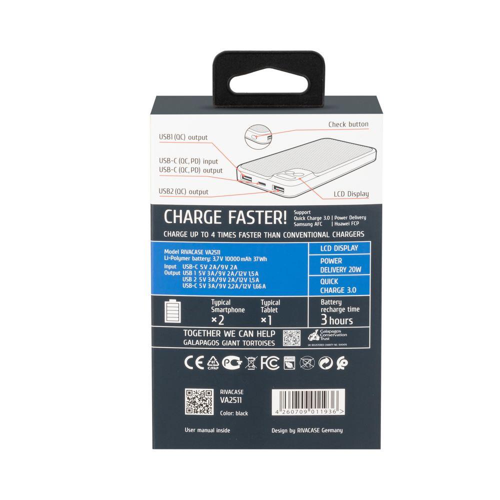 POWER BANK USB 10000MAH/VA2511 RIVACASE
