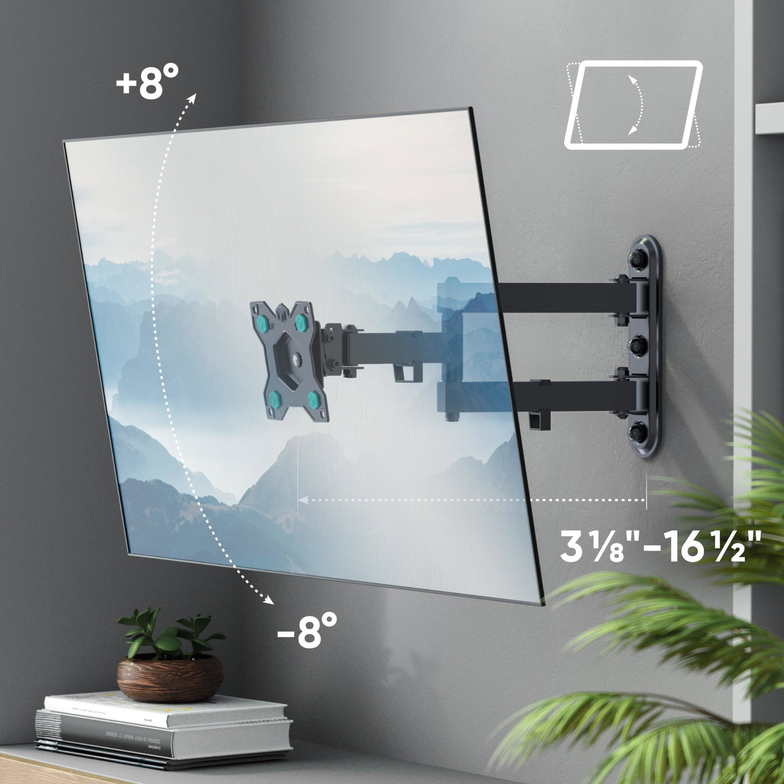 TV SET ACC WALL MOUNT /10-35/BLACK R4-B ONKRON