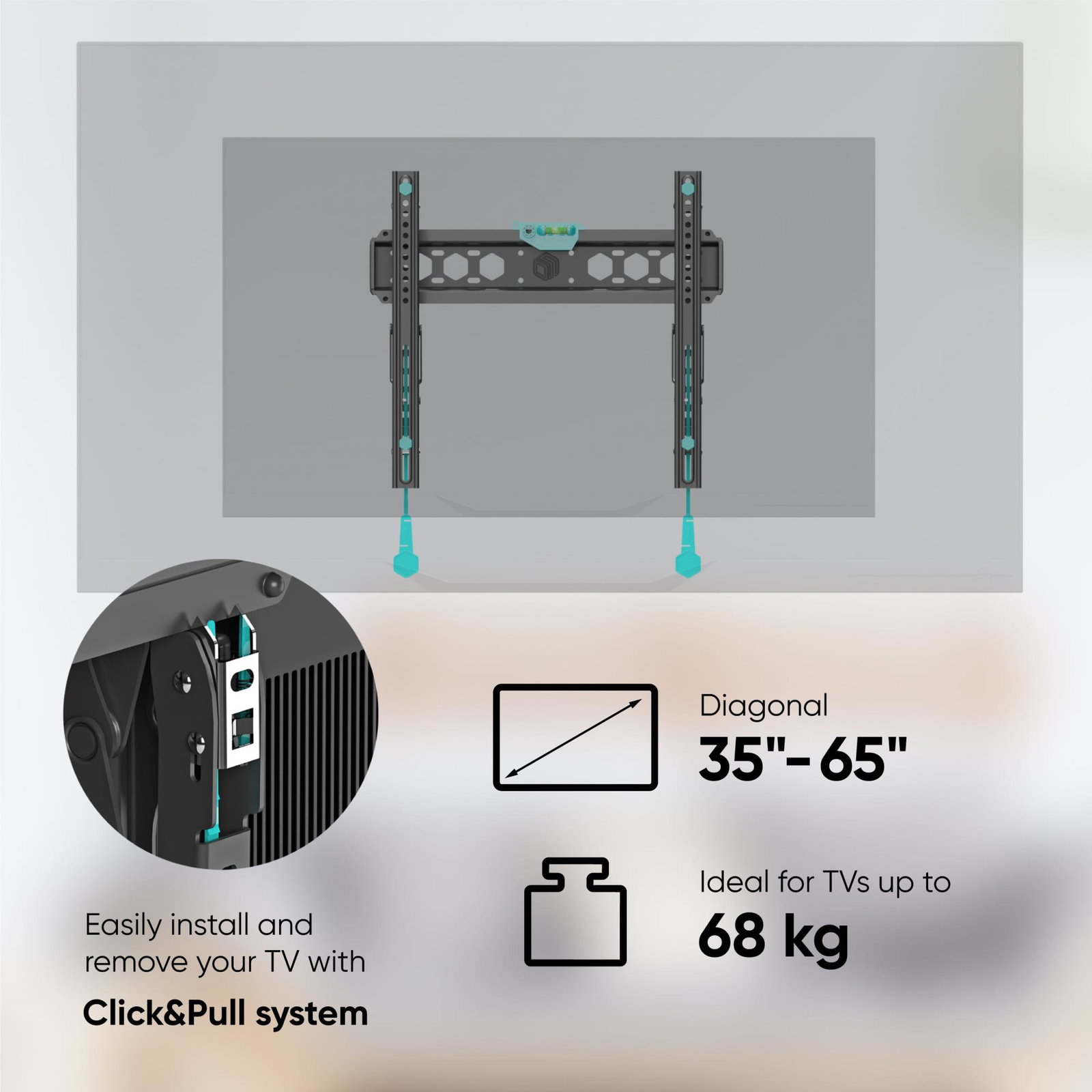TV SET ACC WALL MOUNT /32-70/BLACK TM5-B ONKRON