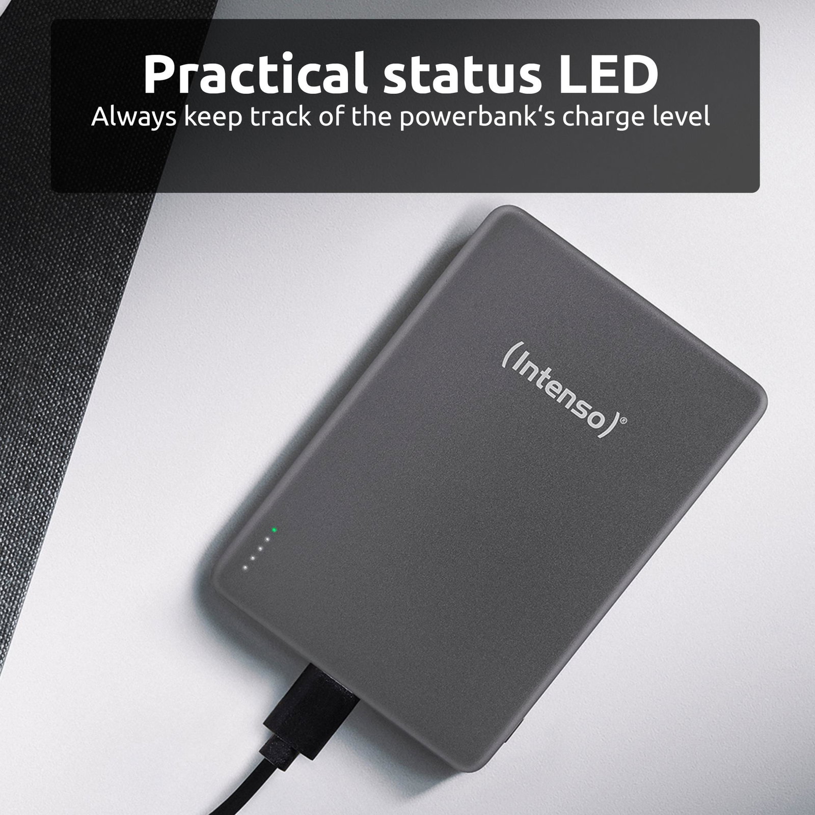 POWER BANK USB 10000MAH MAG/GREY 7344034 INTENSO