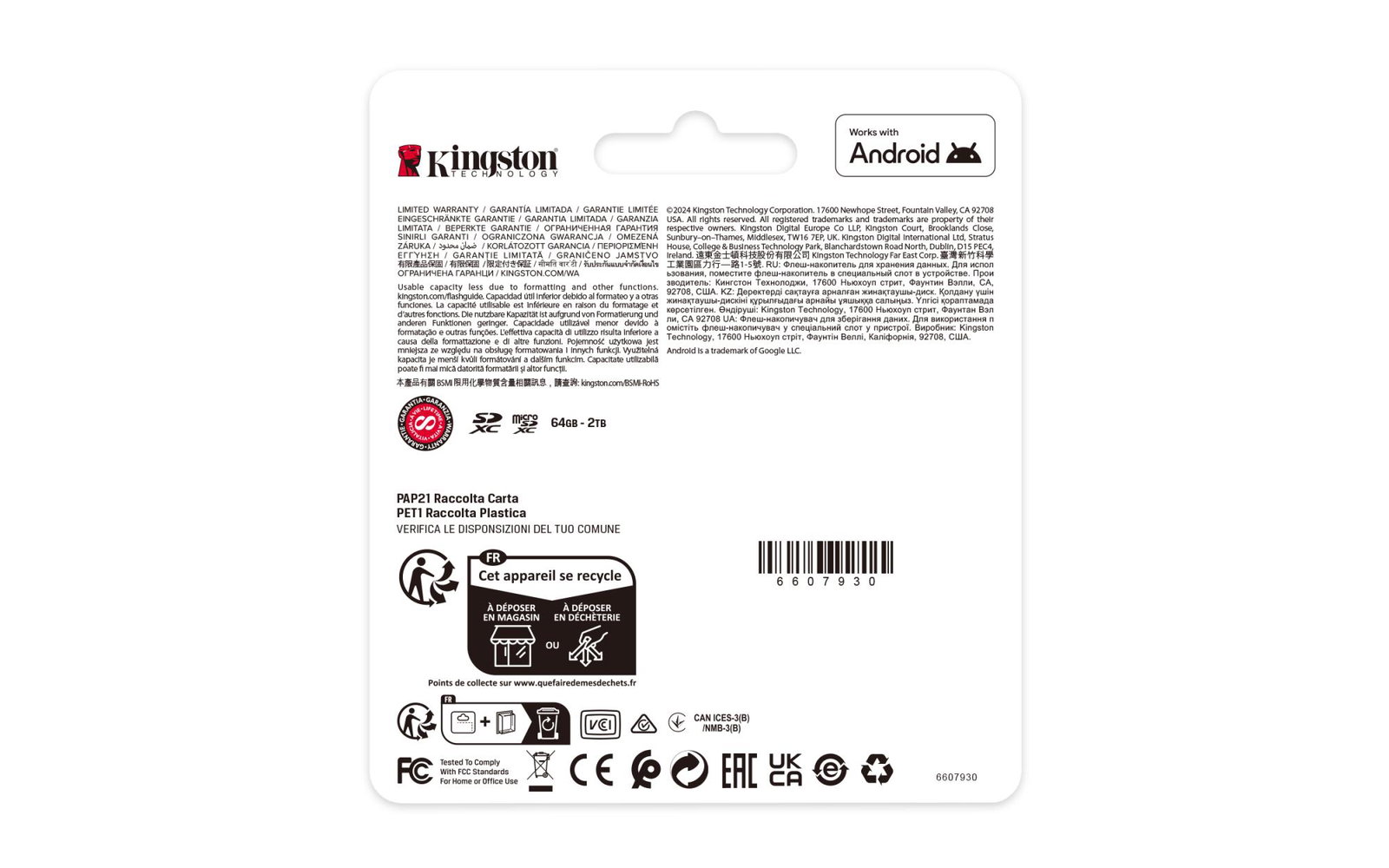 MEMORY MICRO SDXC 128GB UHS-I/W/ADAPTER SDCS3/128GB KINGSTON