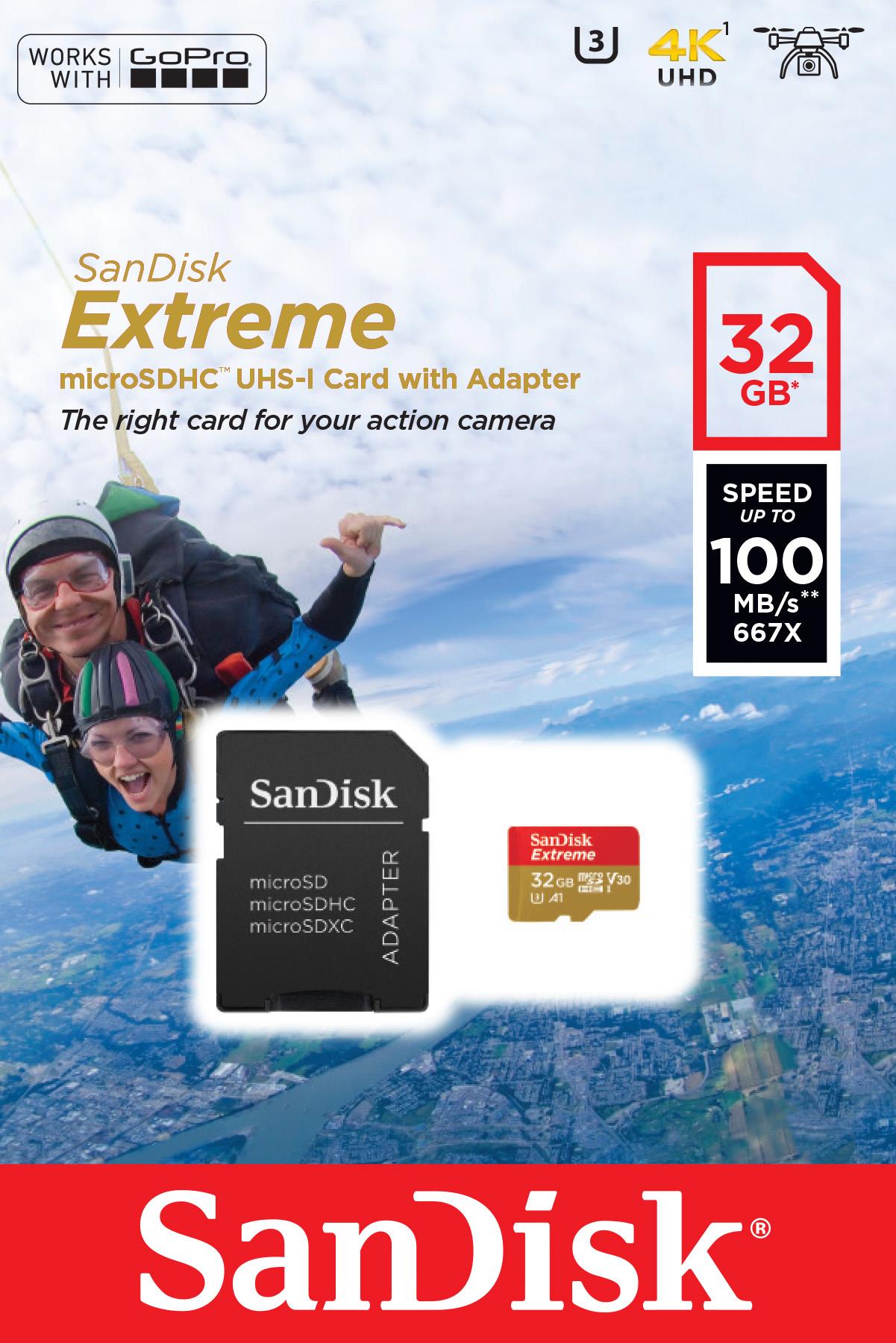 MEMORY MICRO SDHC 32GB UHS-I/W/A SDSQXAF-032G-GN6AA SANDISK
