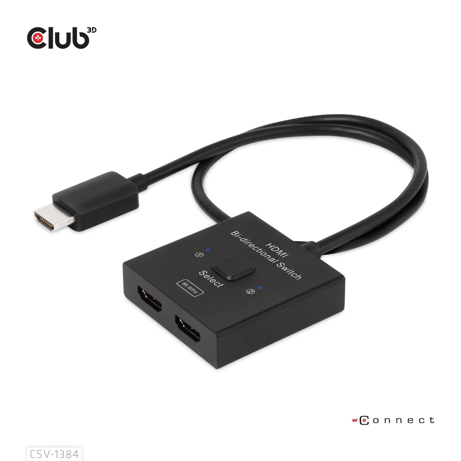 VIDEO SWITCH HDMI 2PORT/CSV-1384 CLUB3D