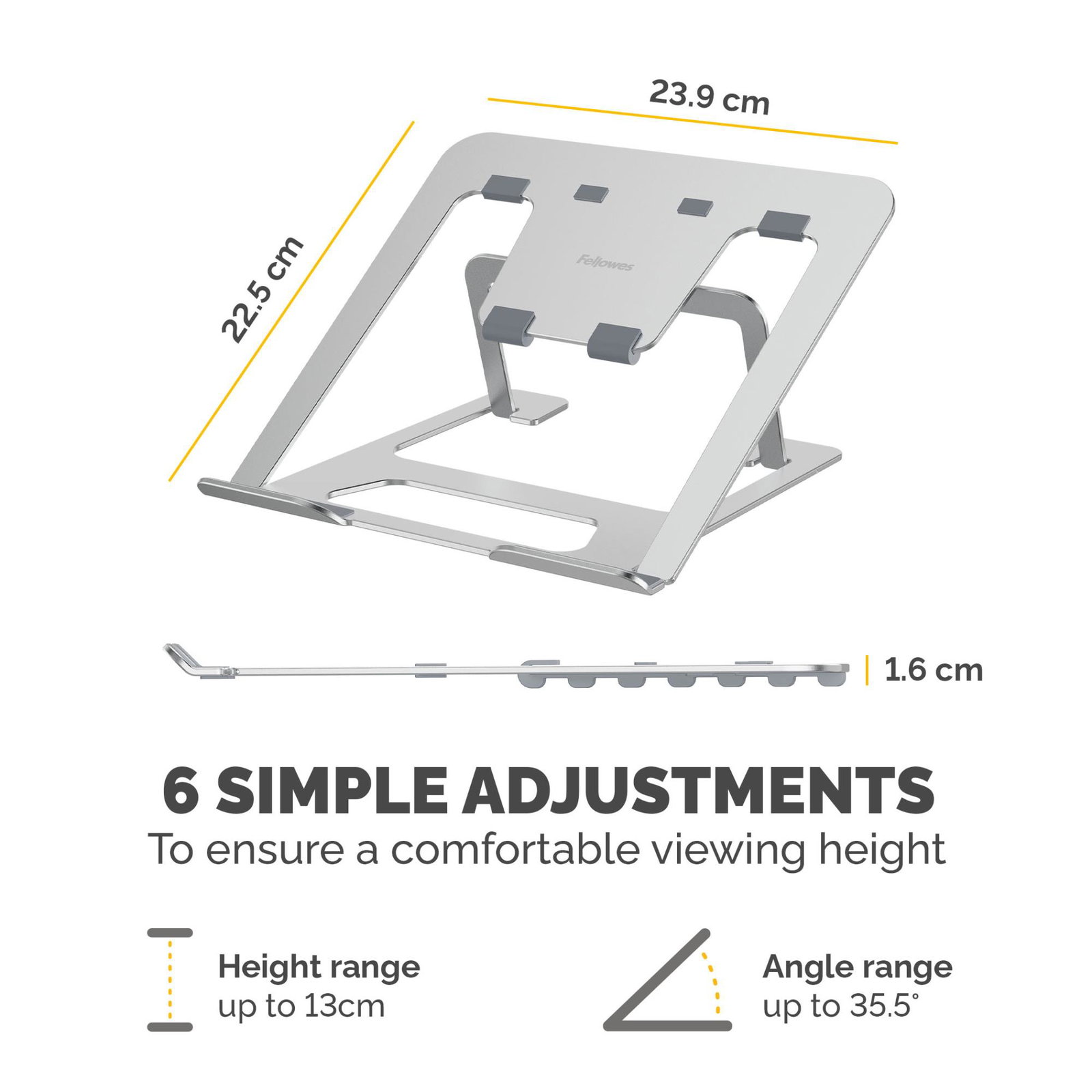 NB ACC STAND PORTABLE/SILVER 100138867 FELLOWES