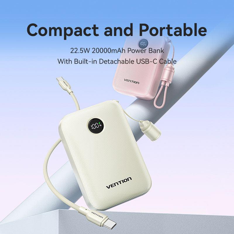 POWER BANK USB 20000MAH 22.5W/BEIGE FKBN0-C VENTION