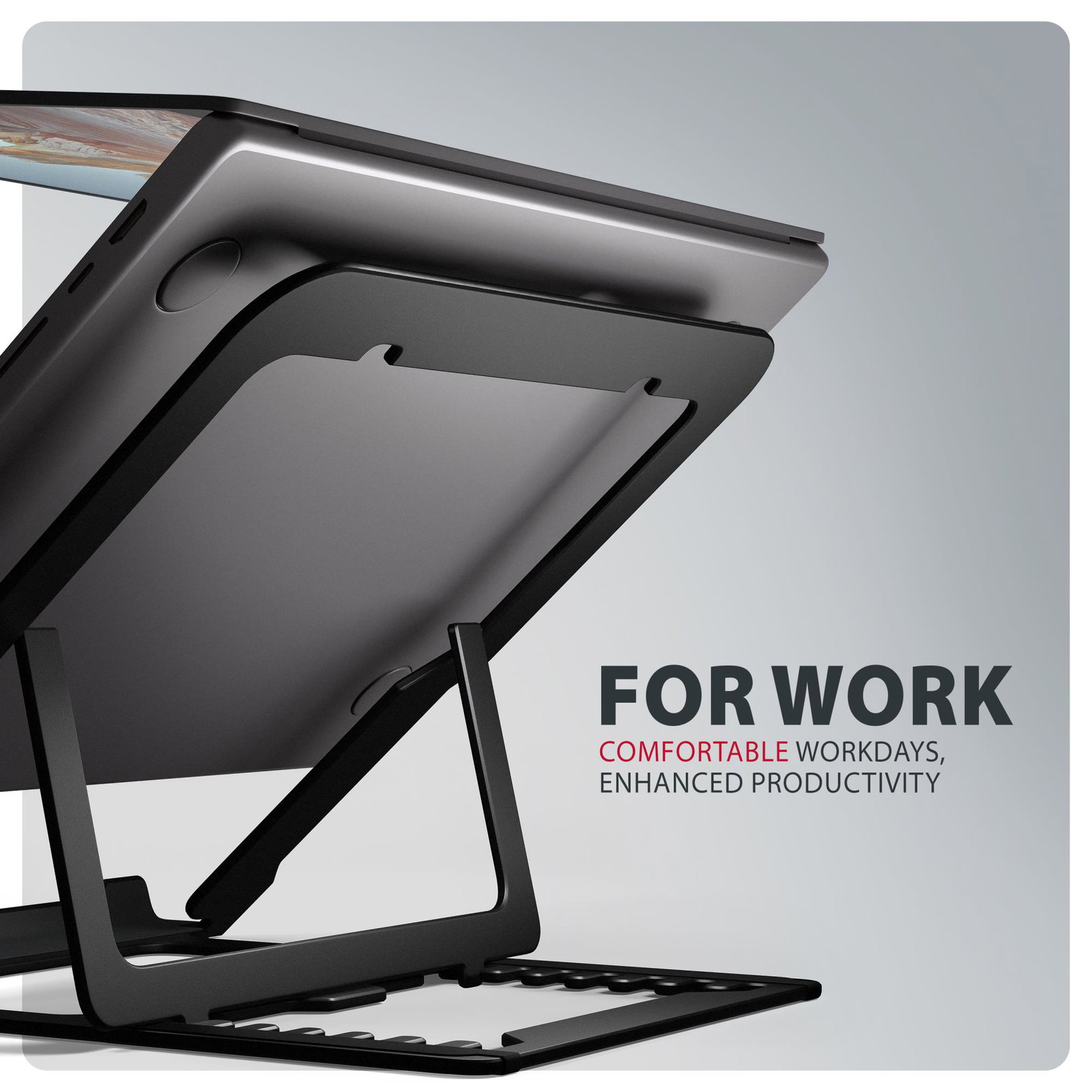 NB ACC STAND 10-17.3/ALUMINUM BLACK STND-LAB AXAGON