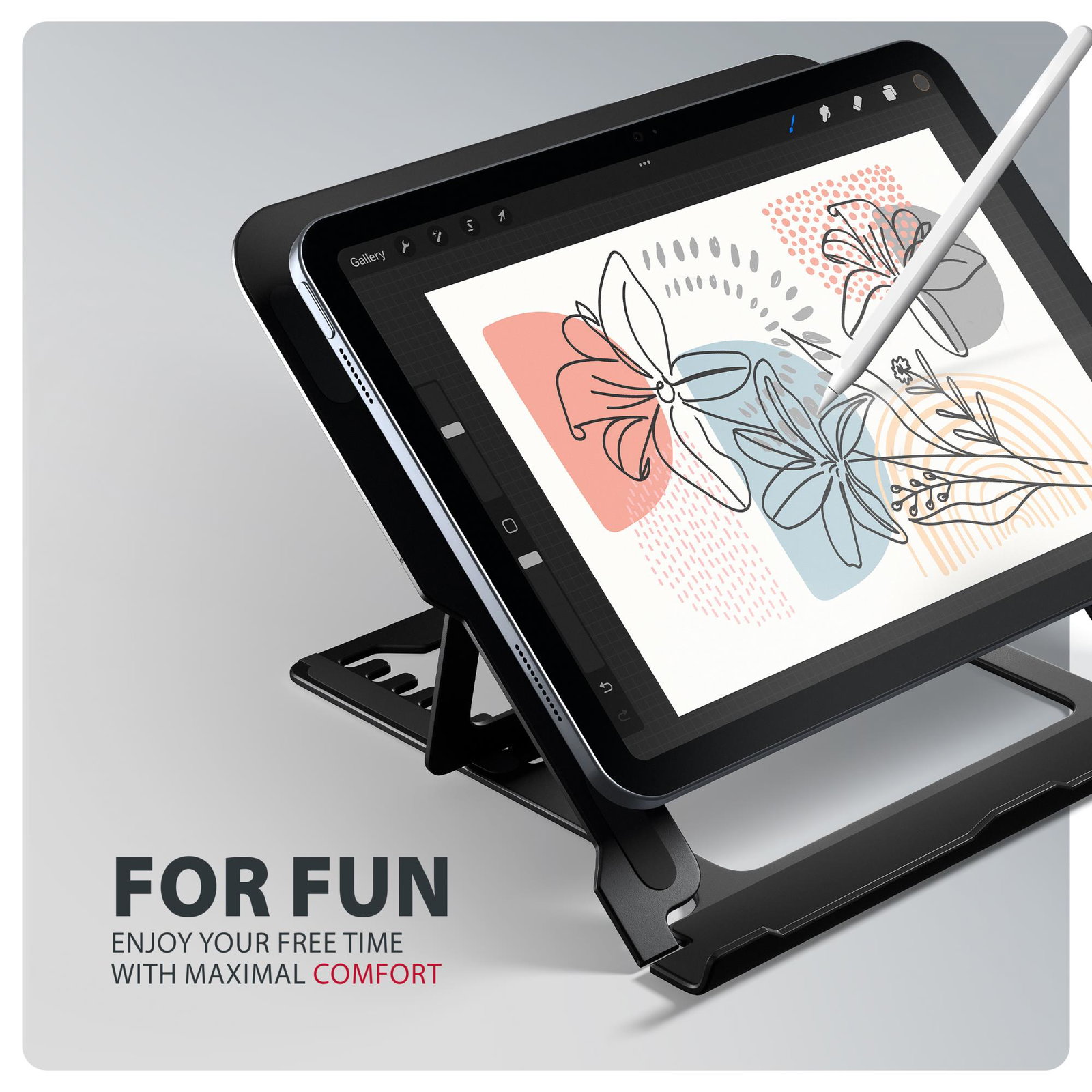 NB ACC STAND 10-17.3/ALUMINUM BLACK STND-LAB AXAGON