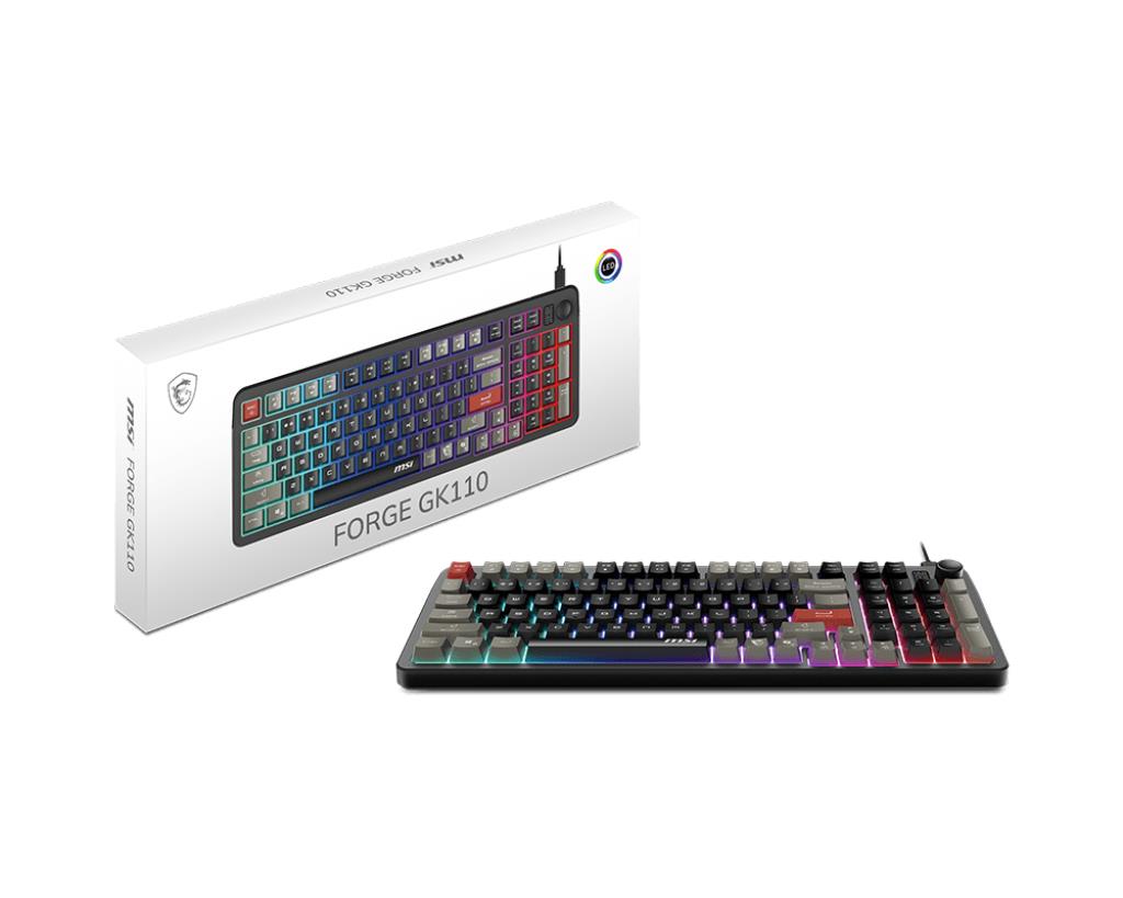 KEYBOARD GAMING BLACK US/FORGE GK110 US MSI