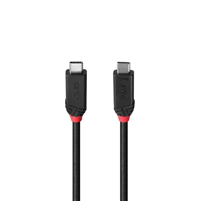 CABLE USB4 240W TYPE C 1M/BLACK LINE 37001 LINDY