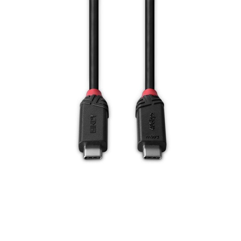 CABLE USB4 240W TYPE C 1M/BLACK LINE 37001 LINDY