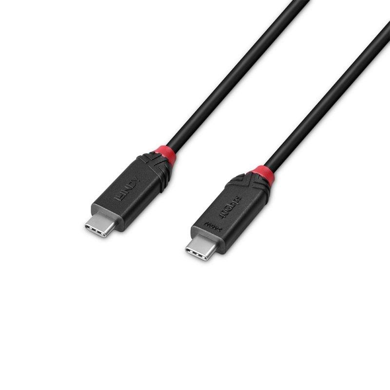 CABLE USB4 240W TYPE C 1M/BLACK LINE 37001 LINDY