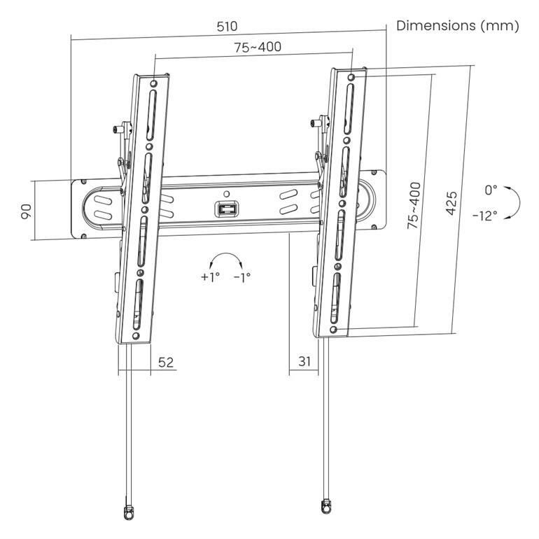 TV SET ACC WALL MOUNT 32-65/WM-65T-PRO-01 GEMBIRD