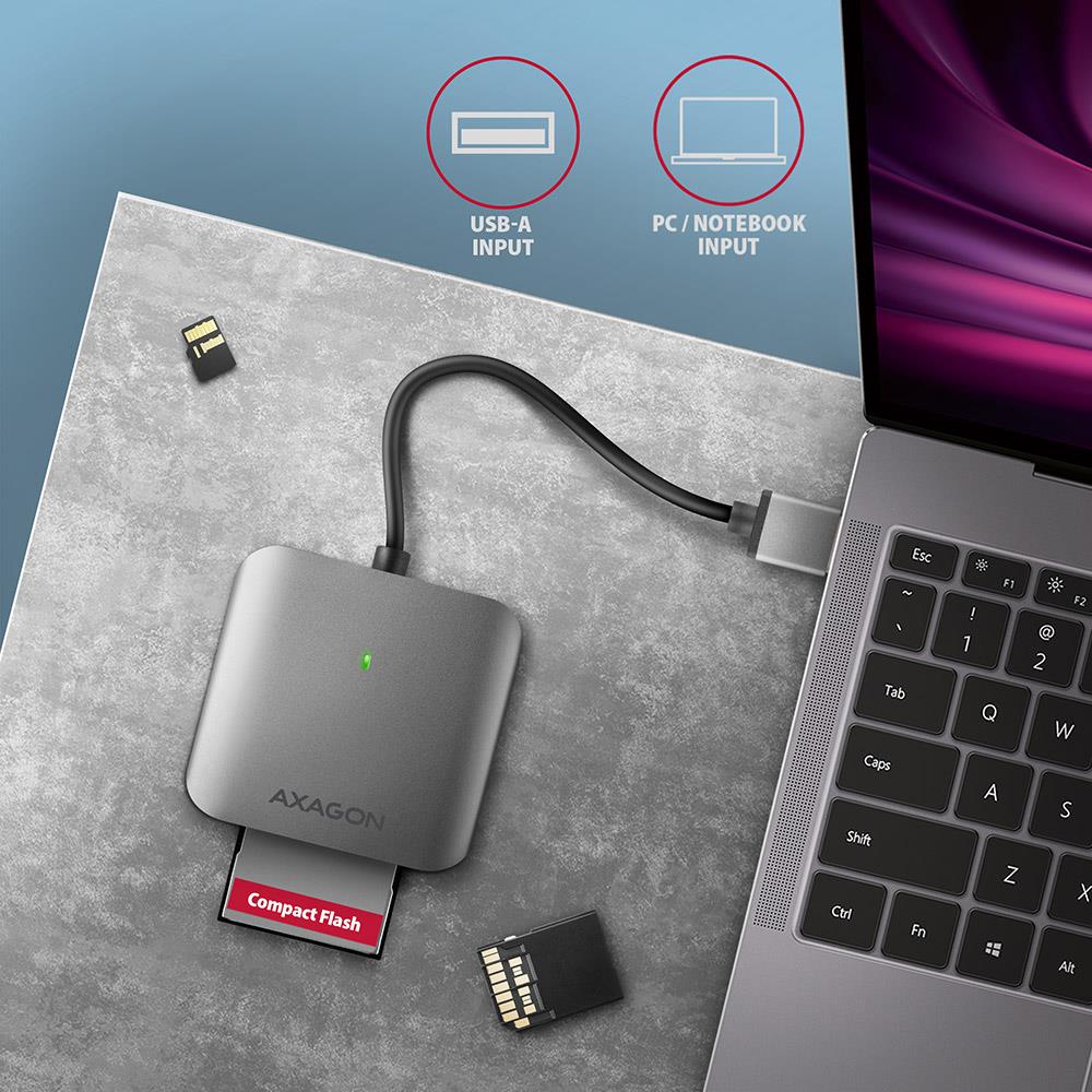 MEMORY READER USB3.2 3-SLOT/SD/MICROSD/CF CRE-S3 AXAGON