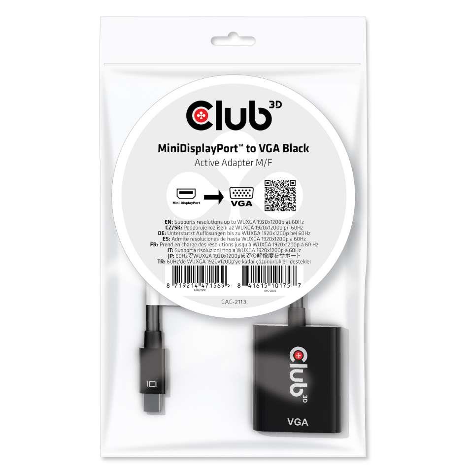 I/O ADAPTER MINI DP TO VGA/M/F CAC-2113 CLUB3D