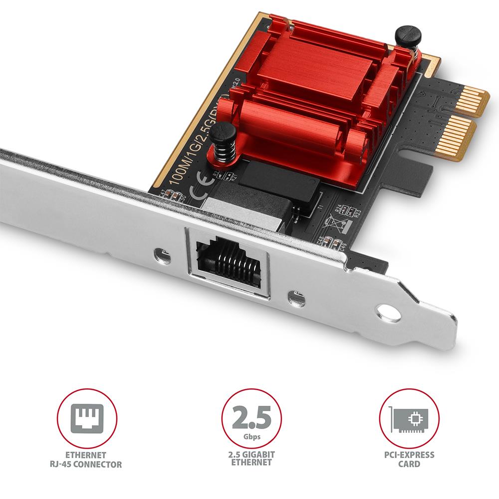 NET CARD PCIE 2.5GBE 1PORT/SP&LP PCEE-G25 AXAGON