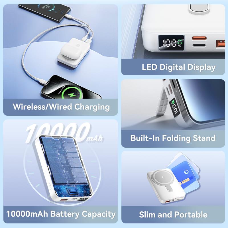 POWER BANK WRL 10000MAH 22.5W/MAGNETIC WHITE FHTW0 VENTION
