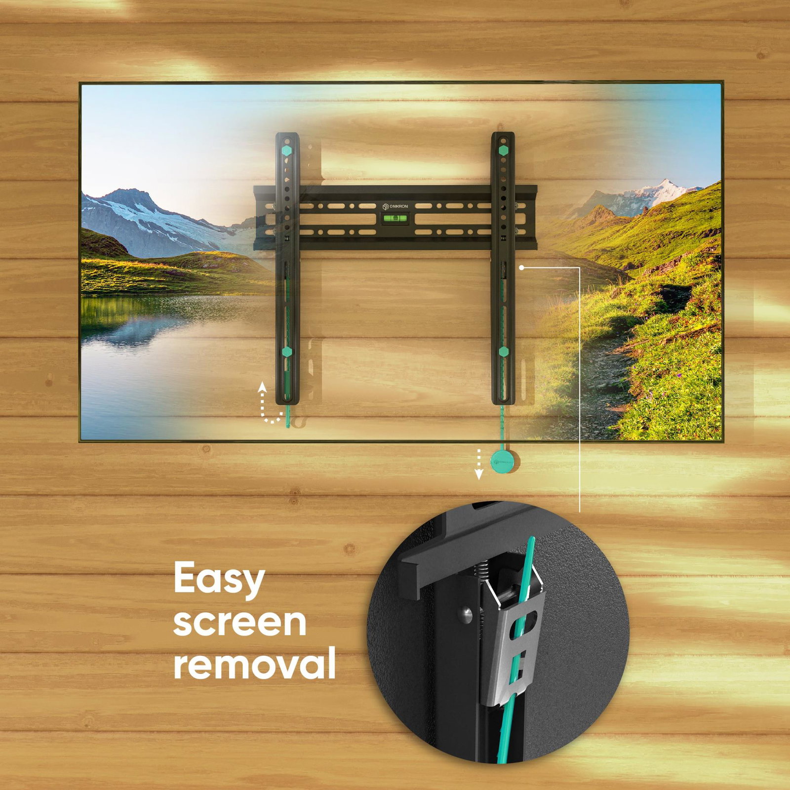 TV SET ACC WALL MOUNT /32-65/BLACK FM2-B ONKRON