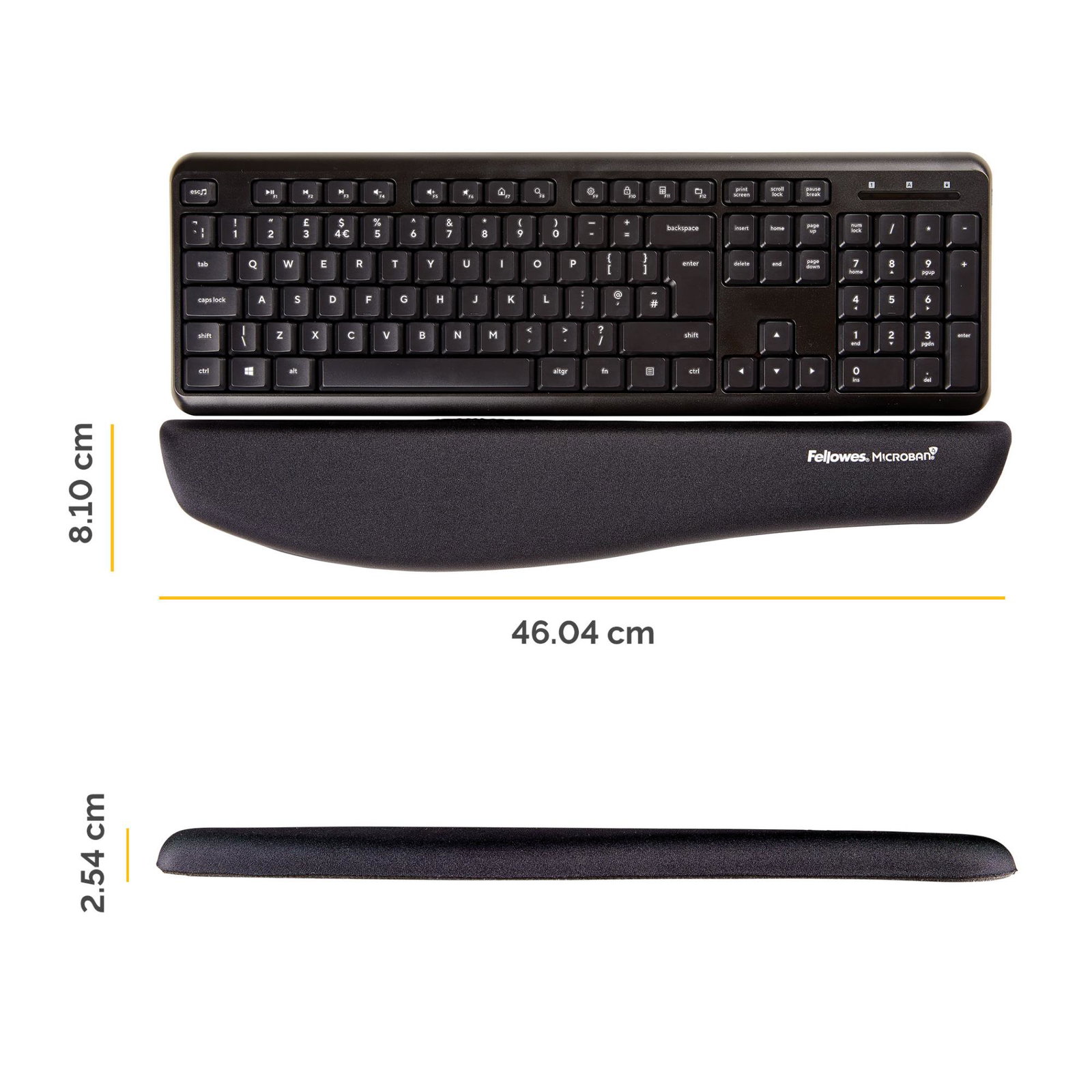 KEYBOARD ACC WRIST SUPPORT/BLACK 9252103 FELLOWES