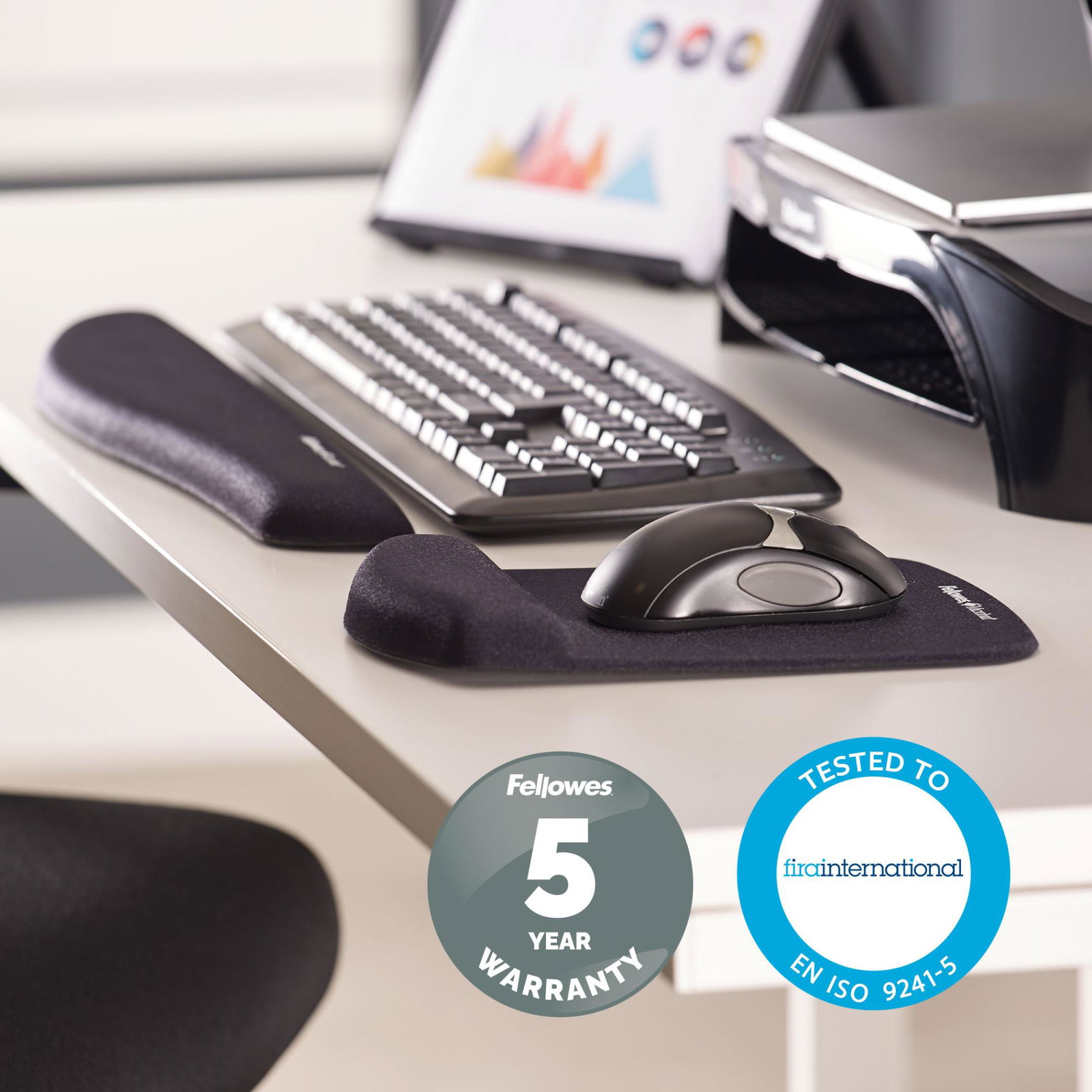KEYBOARD ACC WRIST SUPPORT/BLACK 9252103 FELLOWES