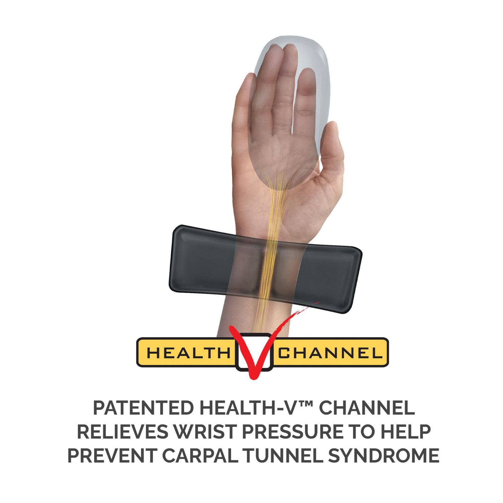 MOUSE PAD WRIST SUPPORT/BLACK 9181201 FELLOWES