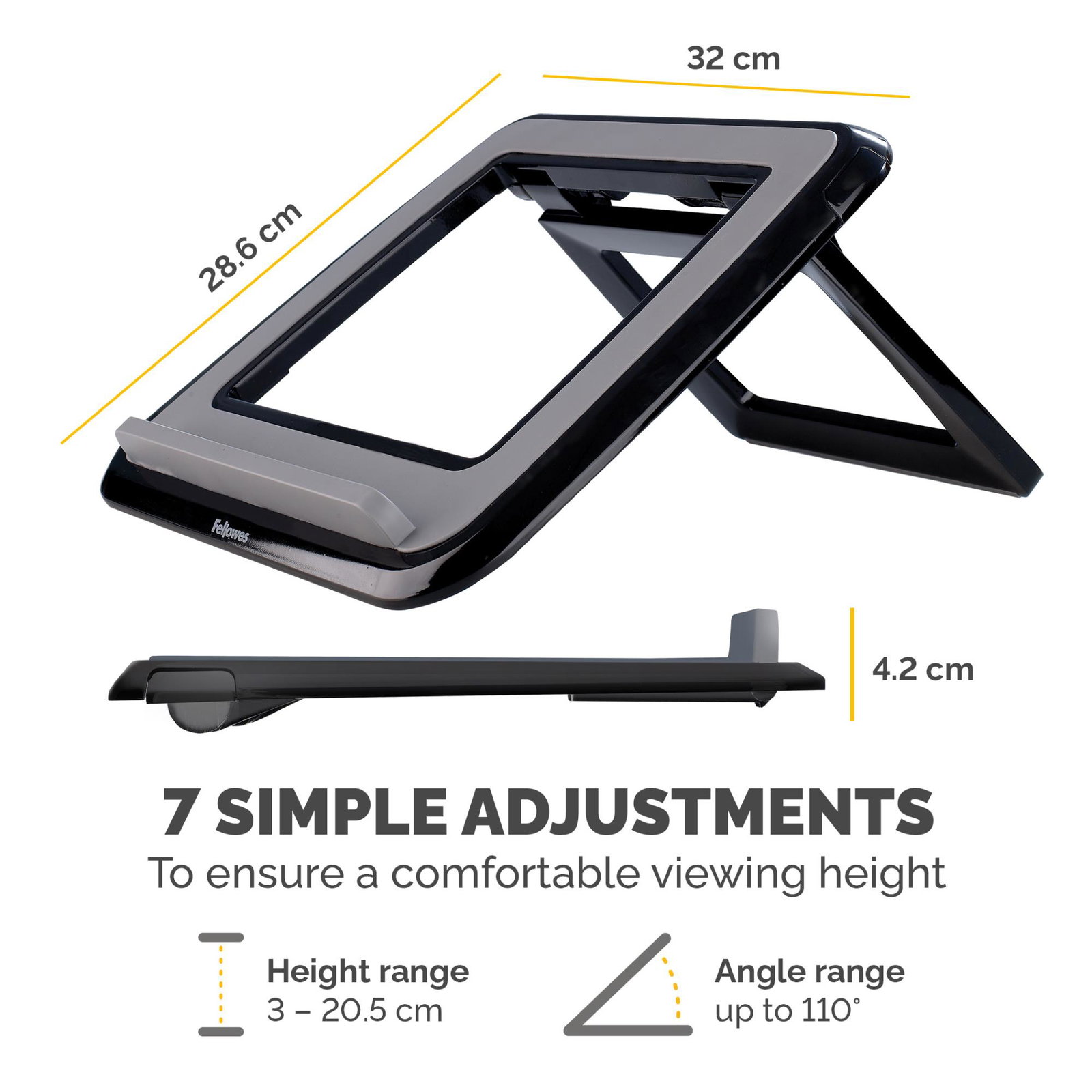 NB ACC STAND QUICK LIFT BLACK/I-SPIRE /17 8212001 FELLOWES