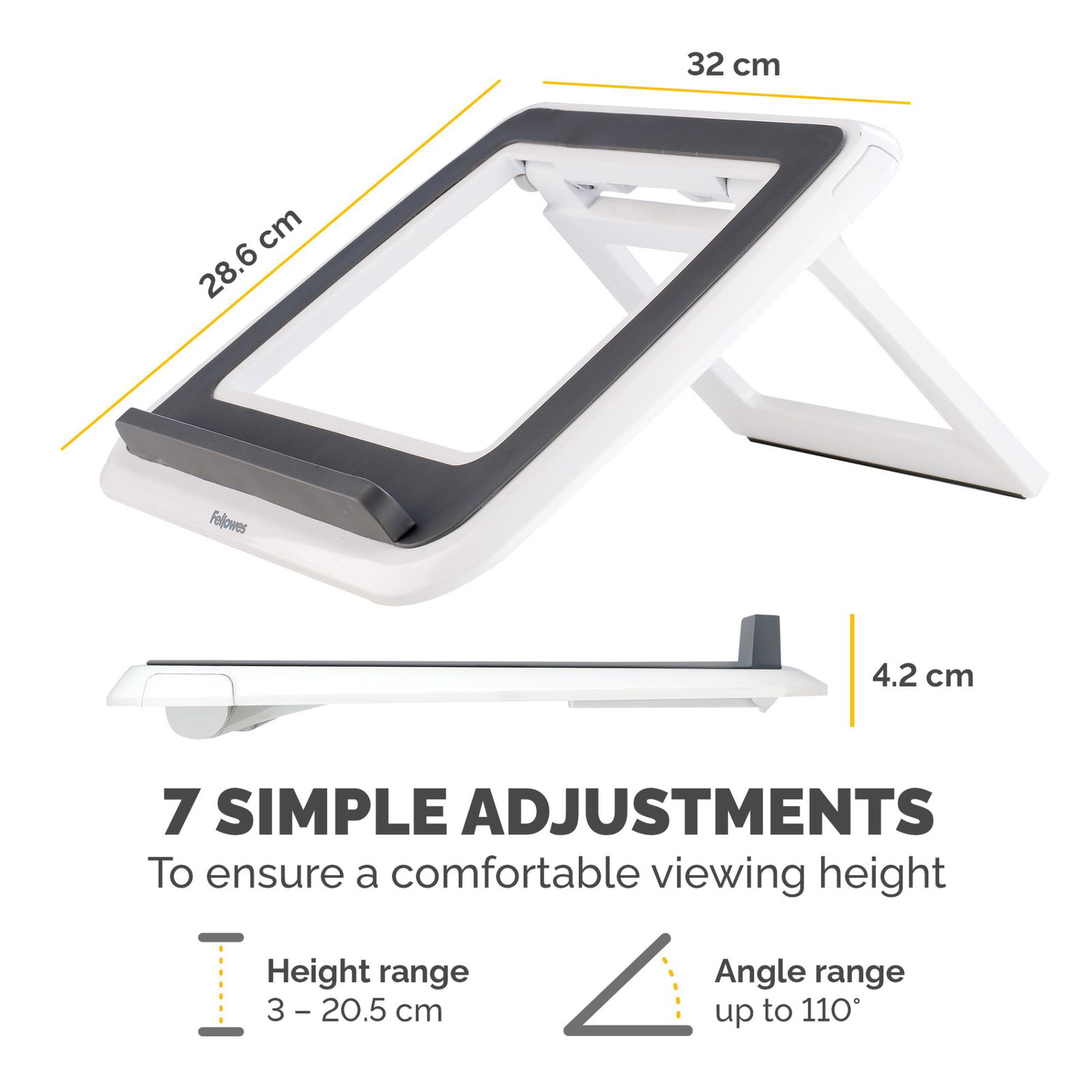 NB ACC STAND QUICK LIFT WHITE/I-SPIRE /17 8210101 FELLOWES