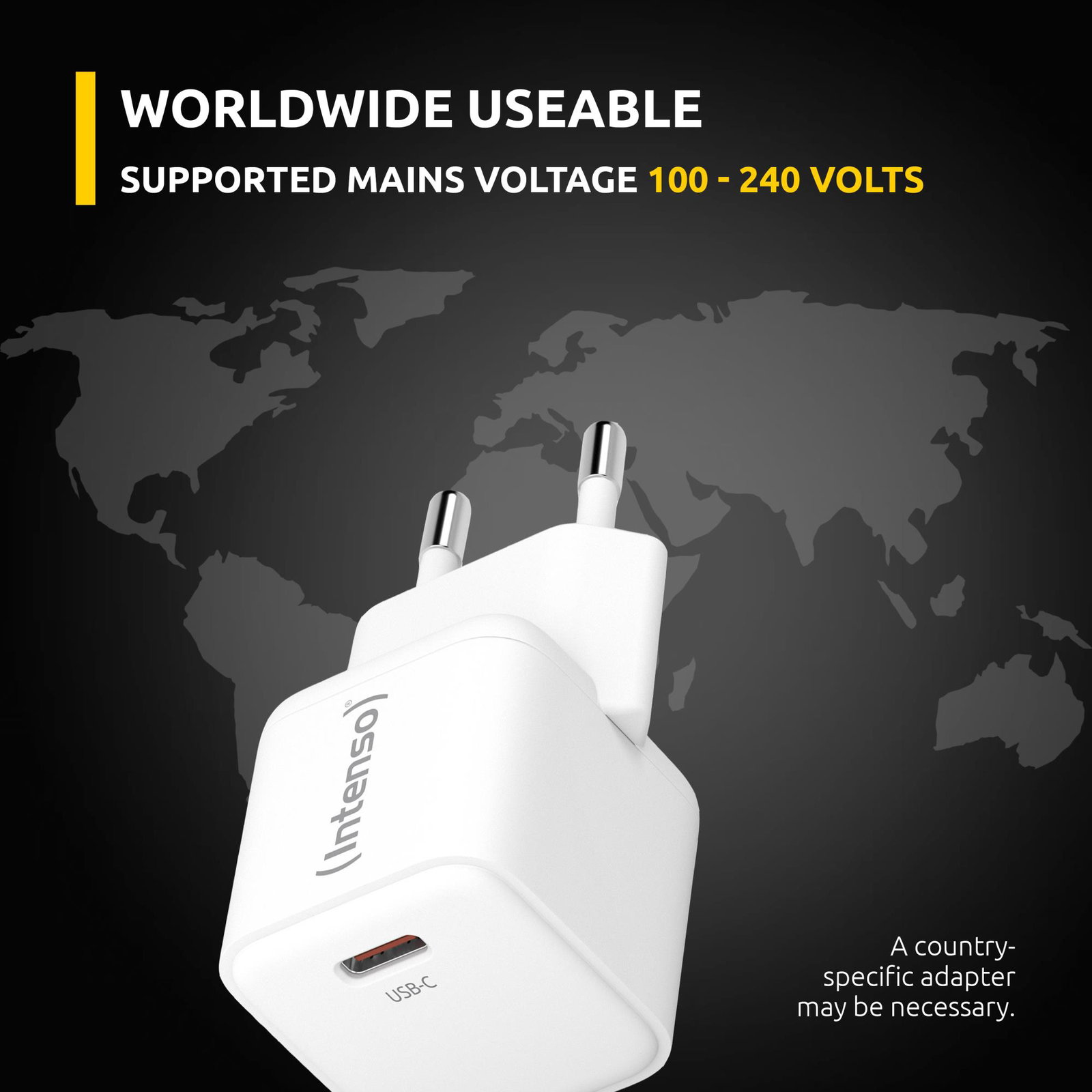 POWER ADAPTER USB-C GAN +C315L/7803052 INTENSO