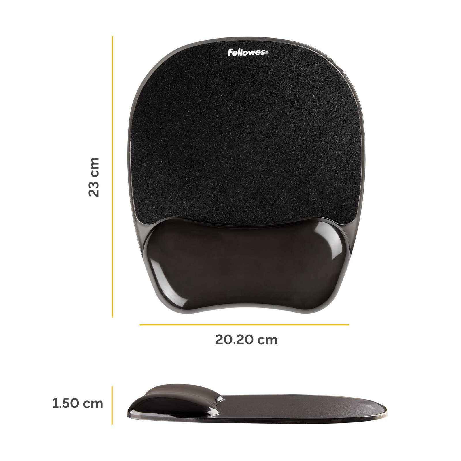 MOUSE PAD CRYSTAL GEL/BLACK 9112101 FELLOWES