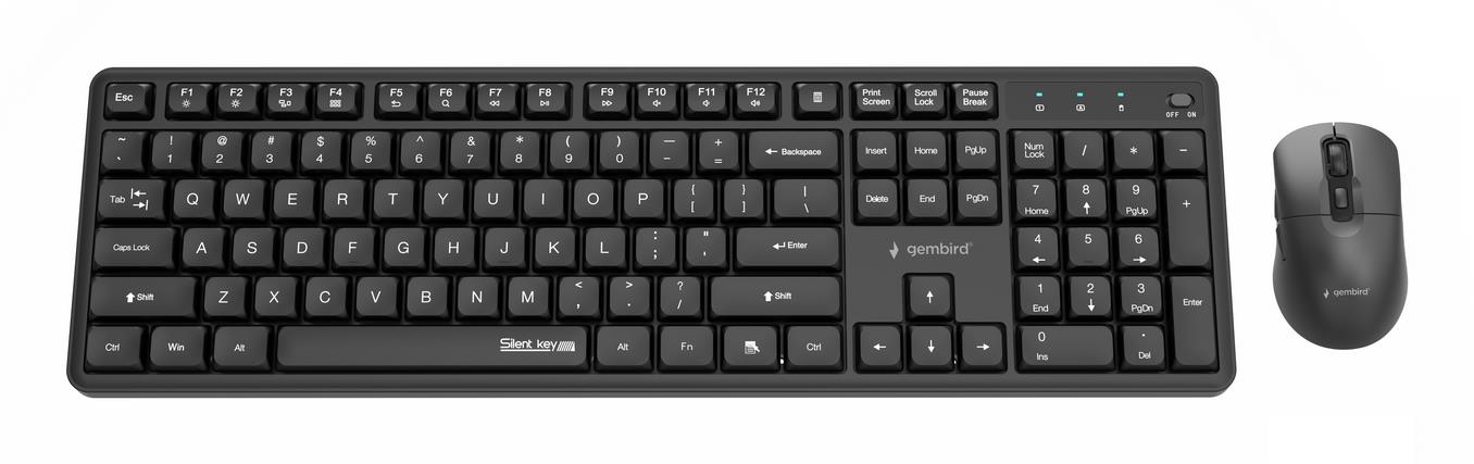 KEYBOARD +MOUSE WRL ENG/BLACK KBS-WMS-01 GEMBIRD