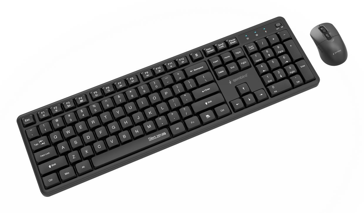 KEYBOARD +MOUSE WRL ENG/BLACK KBS-WMS-01 GEMBIRD