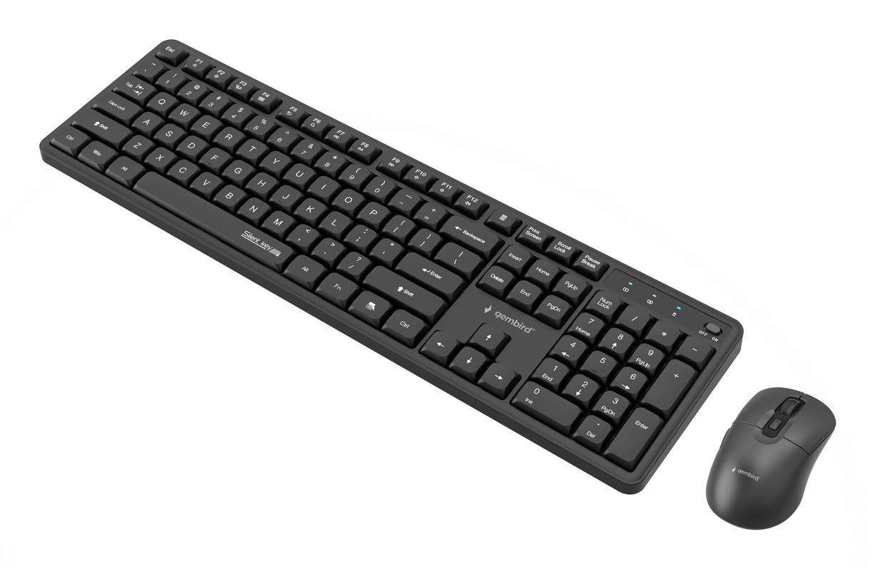 KEYBOARD +MOUSE WRL ENG/BLACK KBS-WMS-01 GEMBIRD