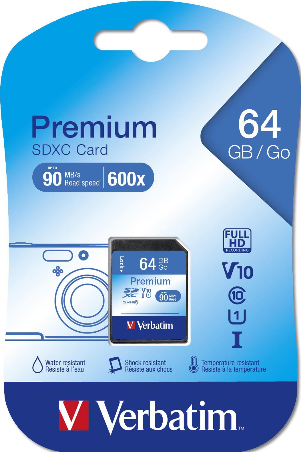 MEMORY SDXC 64GB UHS-I/VER44024 VERBATIM
