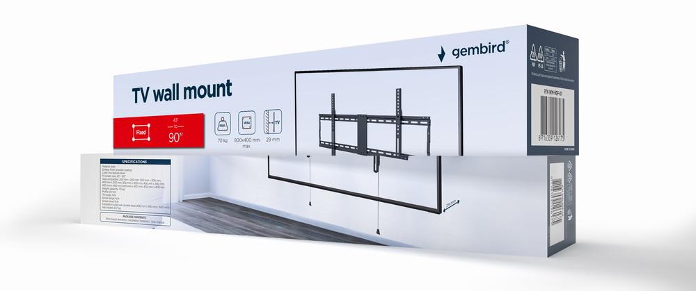 TV SET ACC WALL MOUNT 43-90/WM-90F-01 GEMBIRD