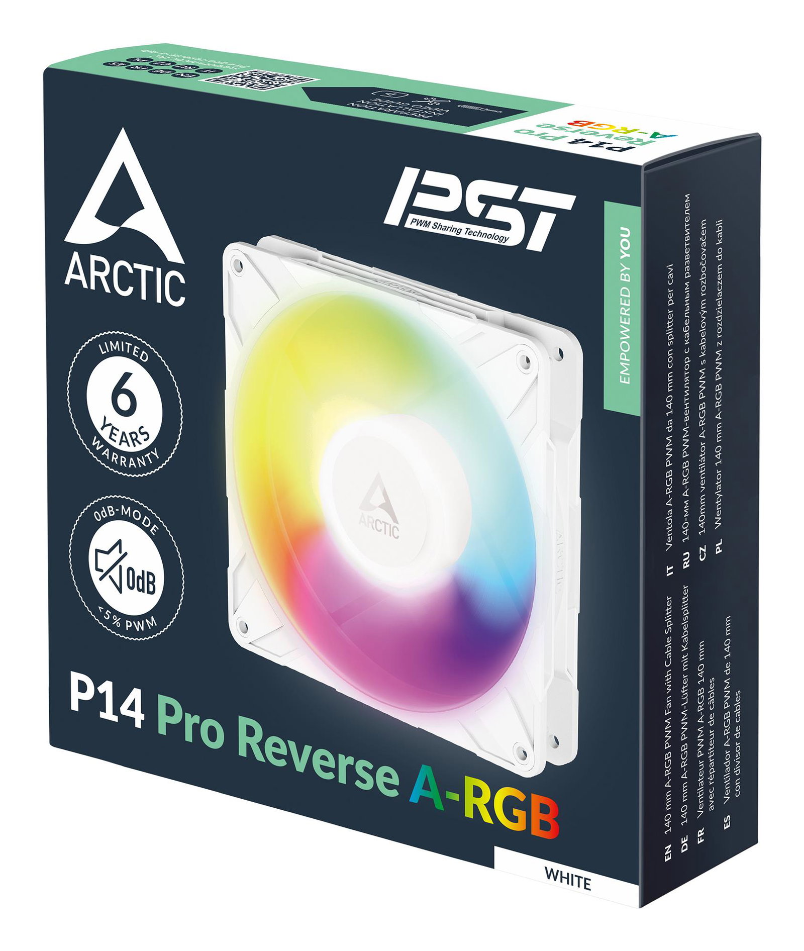 CASE FAN 140MM P14 PRO REVERSE/A-RGB WHT ACFAN00324A ARCTIC