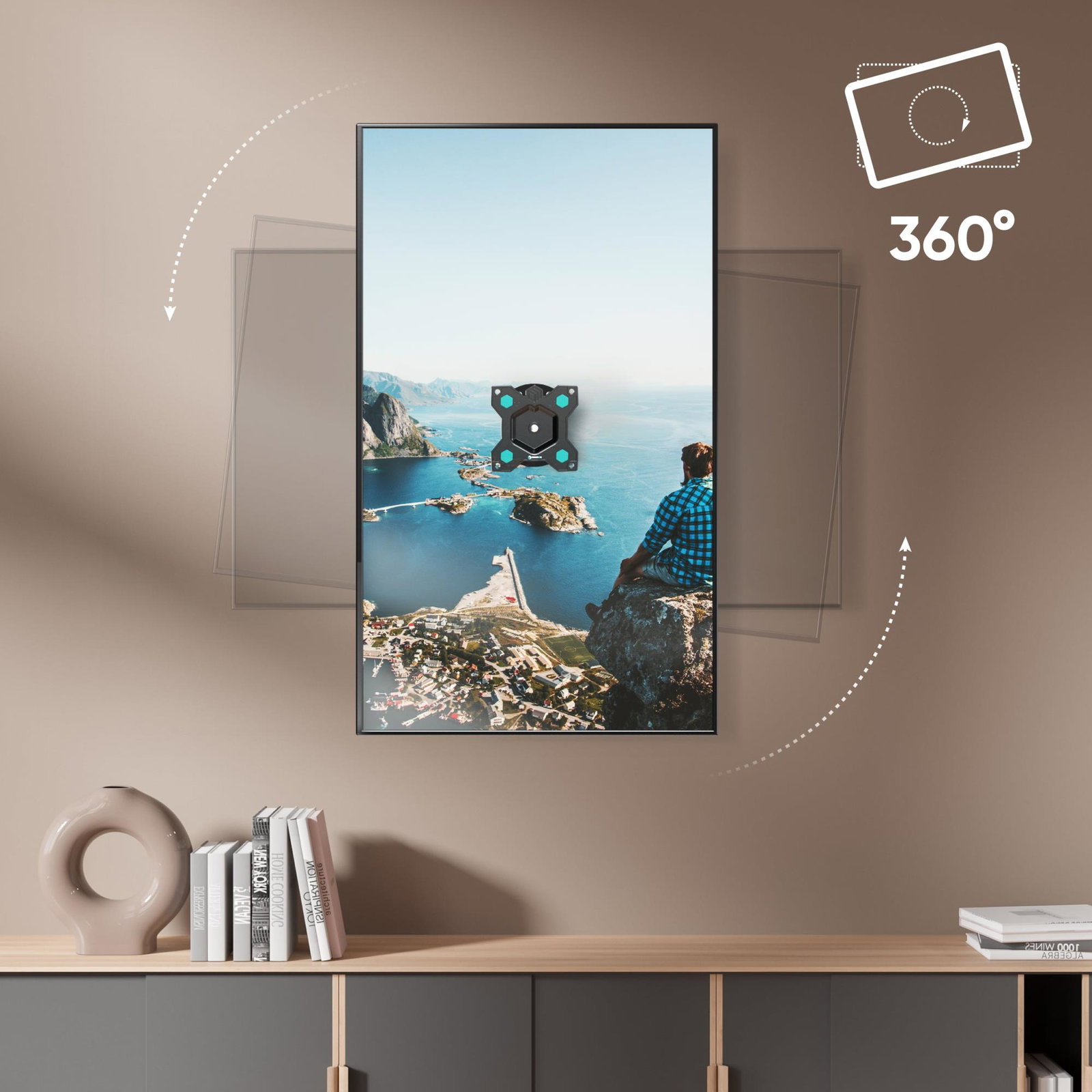 TV SET ACC WALL MOUNT /10-35/BLACK R3-B ONKRON