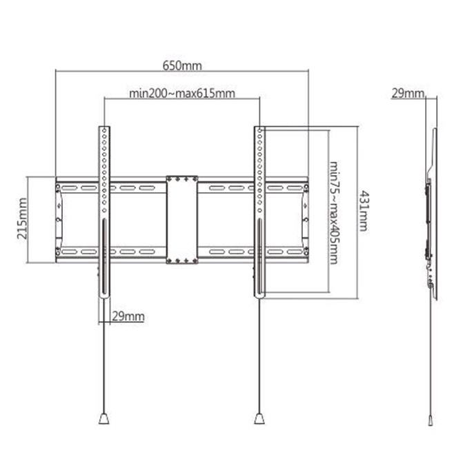 TV SET ACC WALL MOUNT 37-80/WM-80F-01 GEMBIRD