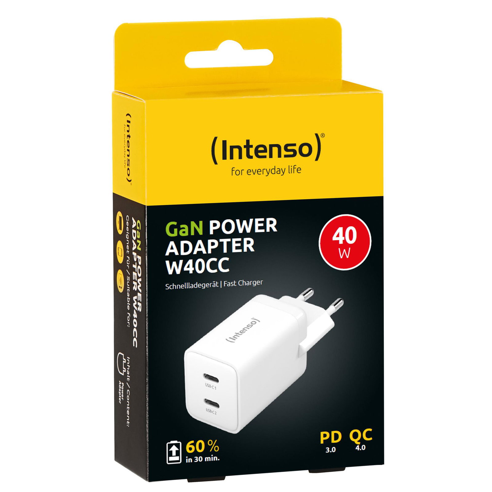 POWER ADAPTER 2XUSB-C GAN/7804012 INTENSO