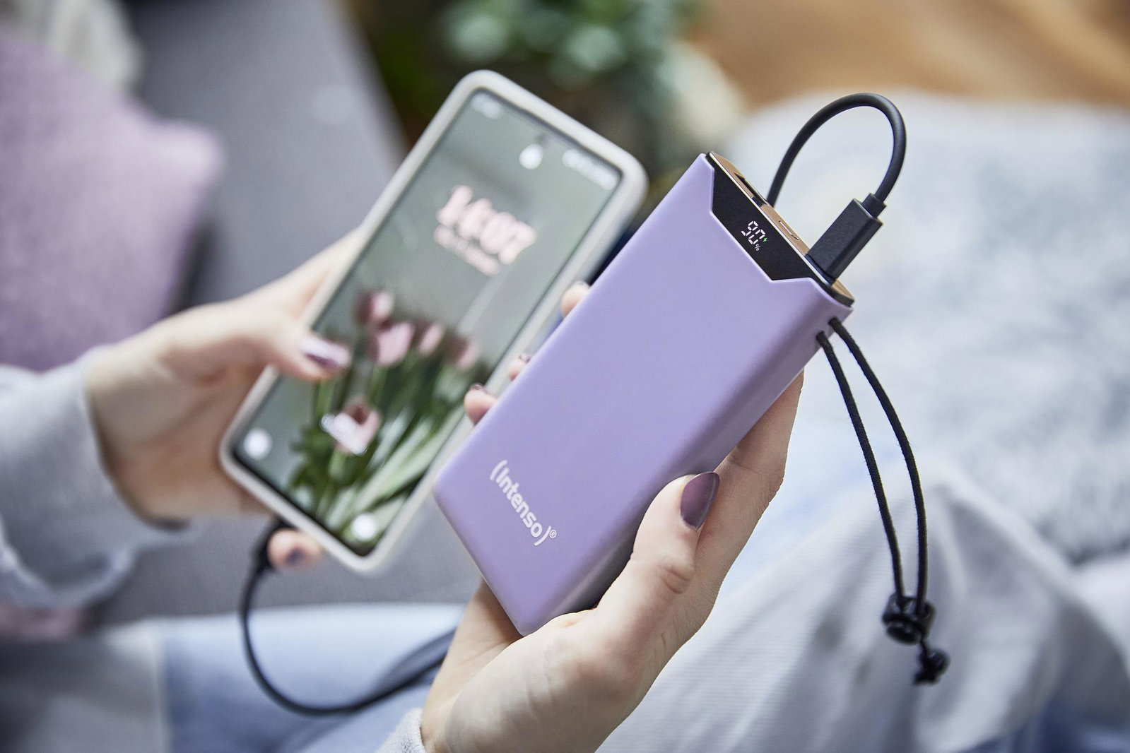 POWER BANK USB 10000MAH QC3.0/PURPLE F10000 7332033 INTENSO