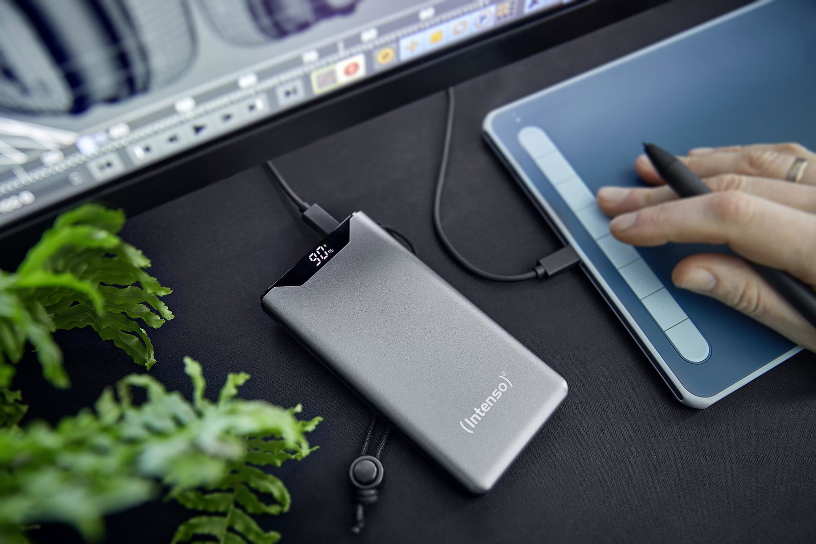 POWER BANK USB 10000MAH QC3.0/GREY 7332034 INTENSO