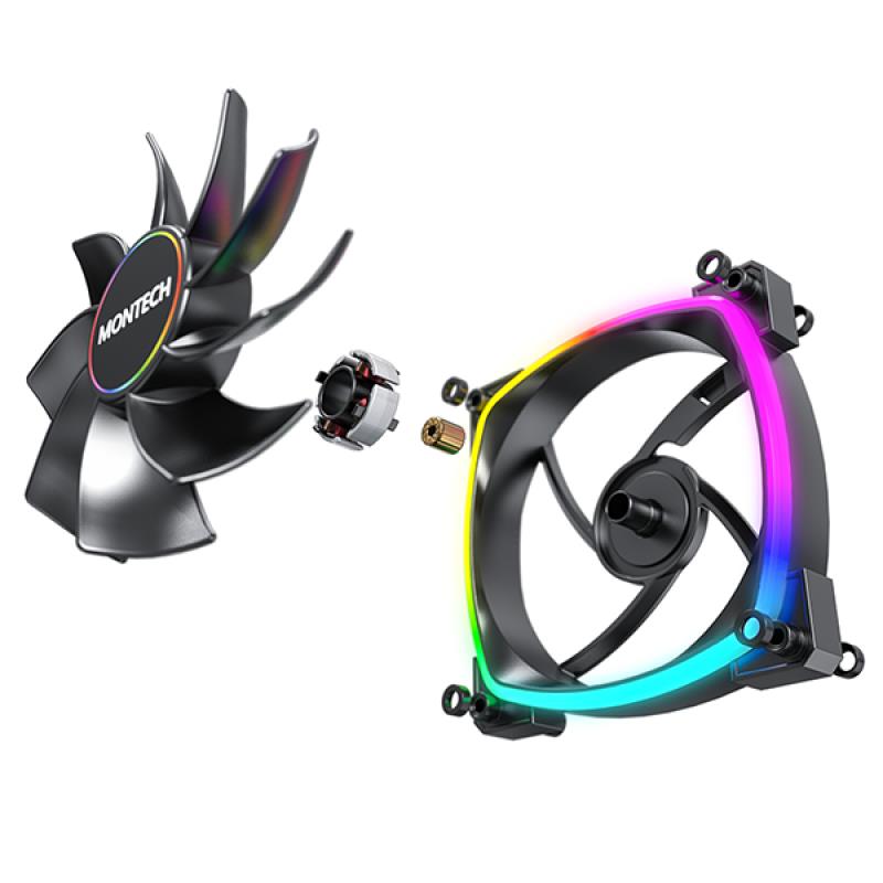 CASE FAN 140MM/RX140 PWM BLACK MONTECH
