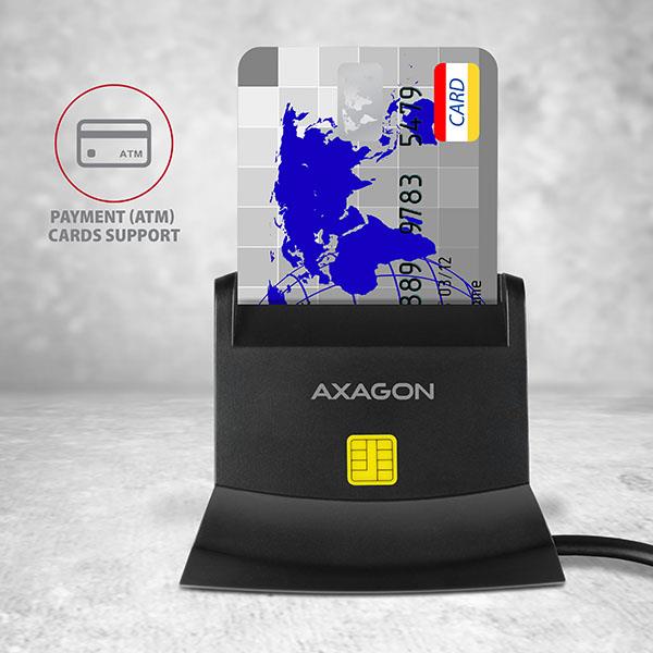 CARD READER STAND SMARTCARD/USB2.0 CRE-SM2 AXAGON