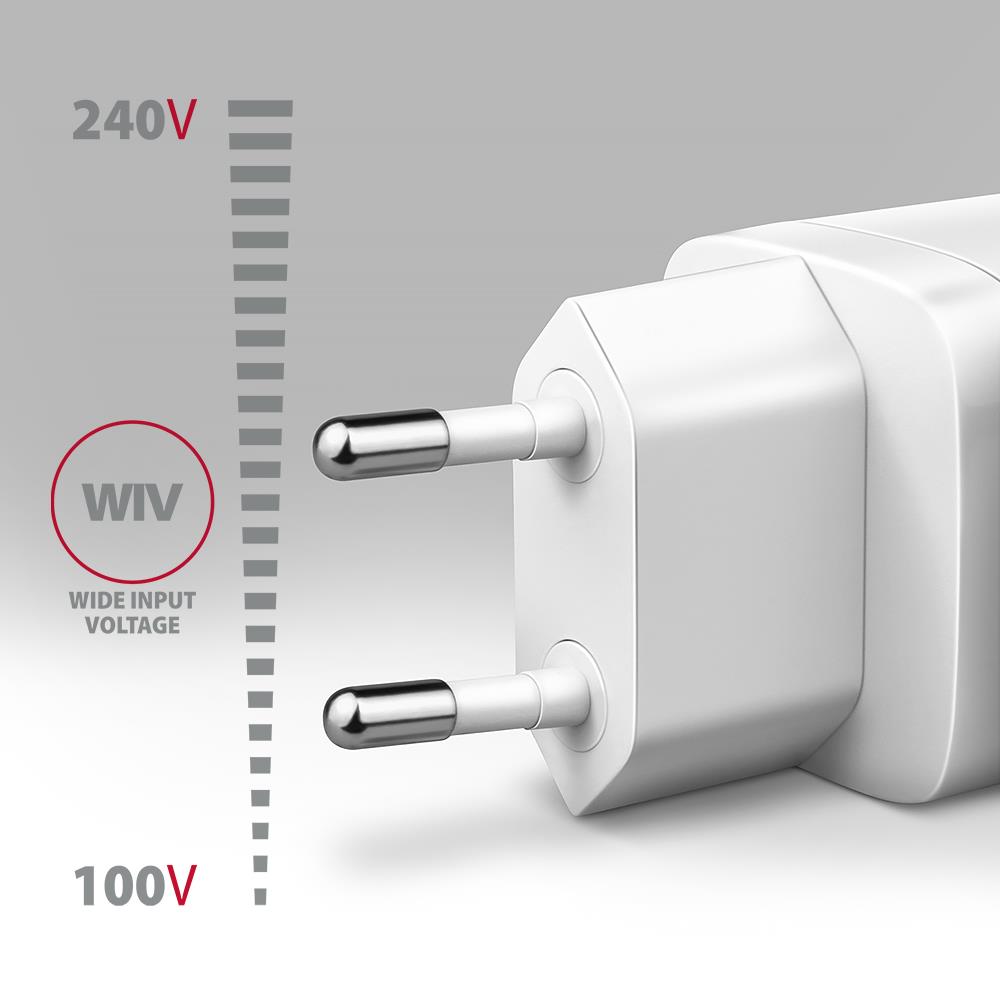 MOBILE CHARGER WALL USB-C 30W/1PORT WHITE ACU-PD30W AXAGON